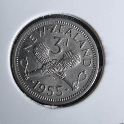 沼泽如烟--第1043场 - 新西兰1955年3便士