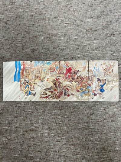 喜灰玩卡拍卖第七期，接拍品0佣金，欢迎送拍，释放现金流，让自己有资金可以购买更多喜欢的卡牌，让别的卡友能淘到更多心仪的卡牌 - 红楼梦特卡 四联 粗闪一套