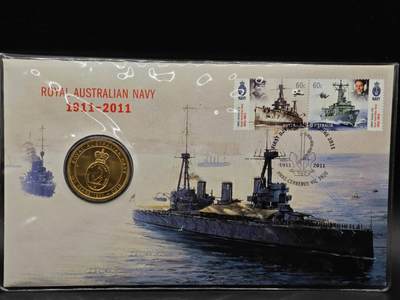  【淘币小摊】限时拍第八百八十九拍   散币套币纸币邮品场    每周一统一发货 - 澳大利亚2011年一元纪念币邮币封