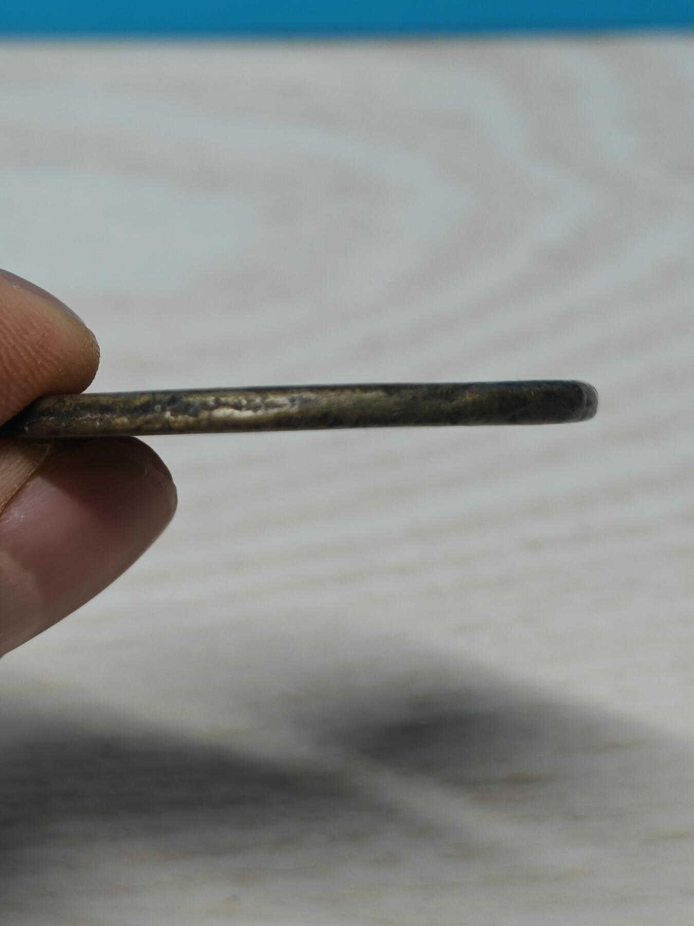 清代花钱一枚，长命富贵金玉满堂题材，背面小鹿吃桃 铜质厚重，直径45.7mm，厚3.1mm，重32.2g，华夏评级