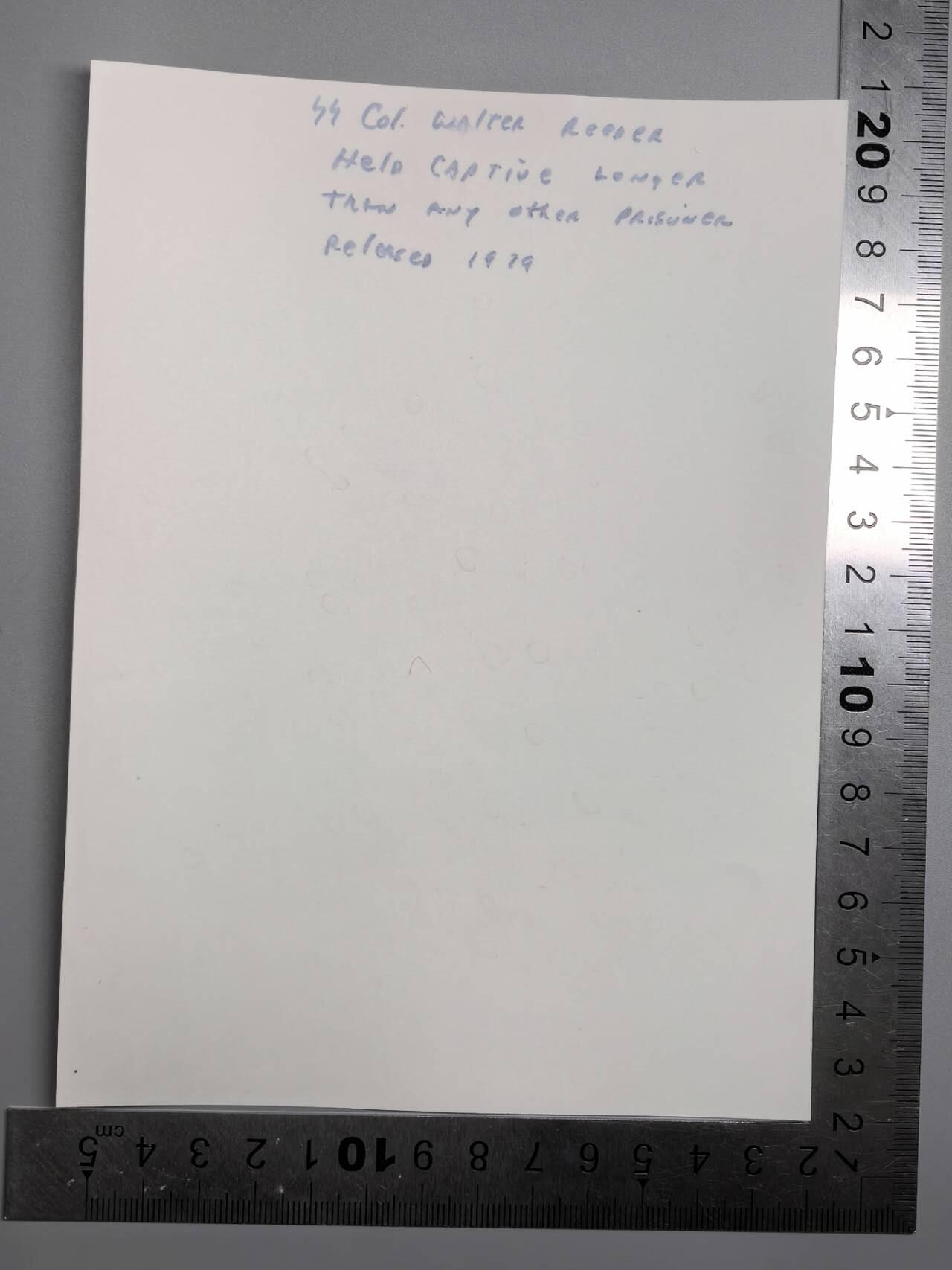 小驴勋章奖章收藏4月4日周六晚六点拍卖（珍爱和平，收藏战争，铭记历史，勿忘国耻，忠党爱国。有偿代拍，送拍规则在简介最后，参拍须阅读规则后再参拍，关系到运费包装发货时效真假辨别等关键信息，拍卖时不再发原图，看大图店主微信码在拍卖店铺介绍里） 最后释放的战犯、骑士铁十字勋章获得者，党卫军少校walterreder沃尔特·雷德（1915年2月4日﹣1991年4月26日）战后稀有签名照。