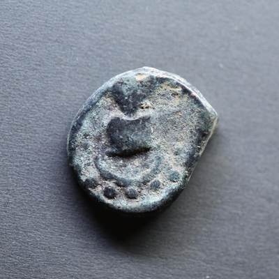 【良泉】4月16日【西方古代打制币】拍卖108件 - 公元267-270年【贵霜】迦腻色伽三世“财富女神”铜币，7.54克