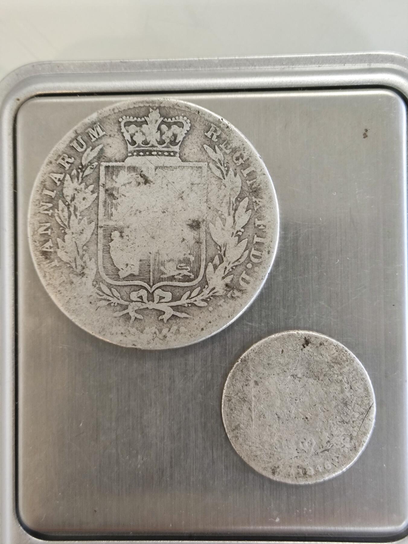 英国维多利亚青年版银币2枚一组