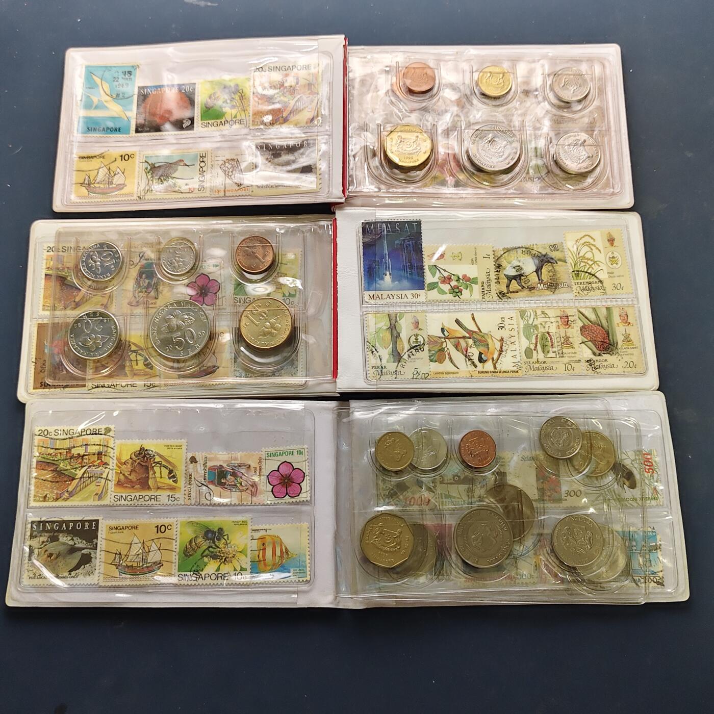 【全场包邮】纯粹捡漏拍517场 【批量】新加坡+马来西亚+印度尼西亚旅游套币6组3套