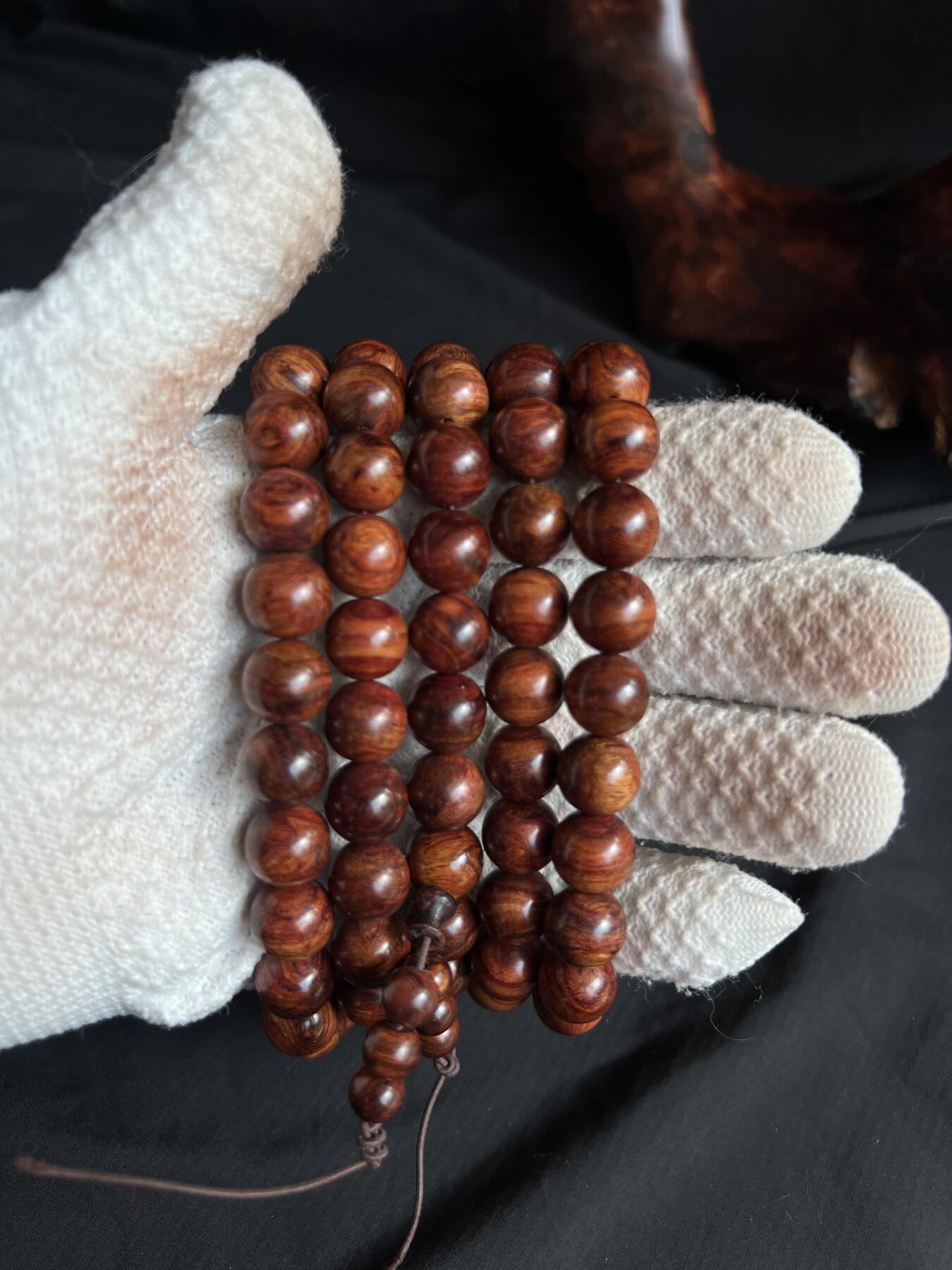 零元拍：海南黄花梨  1.2/108 长串佛珠