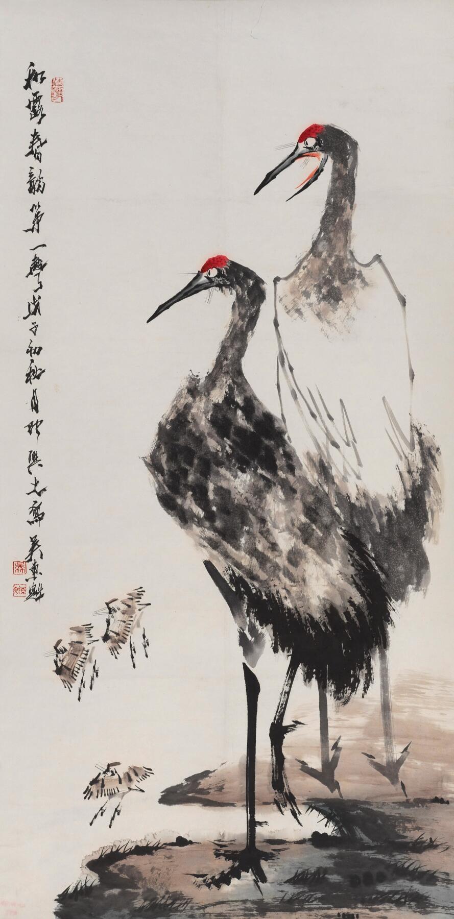 碧月说宝 近现代书画专场（八） 吴东魁 仙鹤