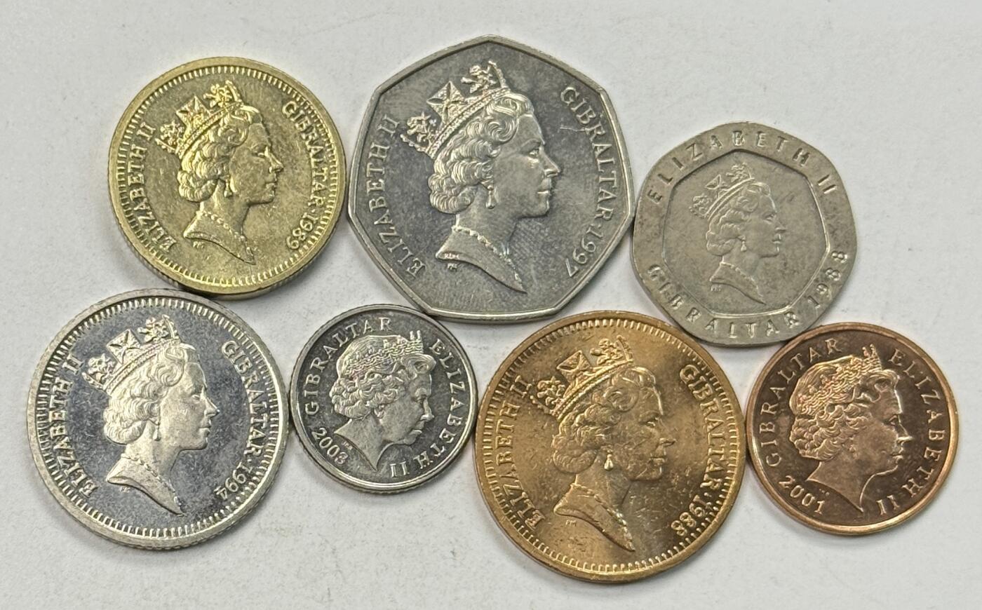 S&S Numismatic世界钱币-拍卖 第125期  直布罗陀1988-2003年7枚套币