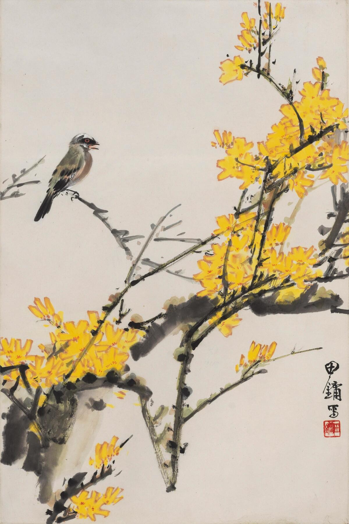 碧月说宝 近现代书画专场（八） 田镛 迎春