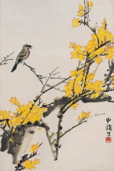 碧月说宝 近现代书画专场（八） - 田镛 迎春