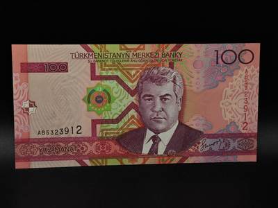  【淘币小摊】限时拍第八百八十九拍   散币套币纸币邮品场    每周一统一发货 - 土库曼斯坦100元纸币