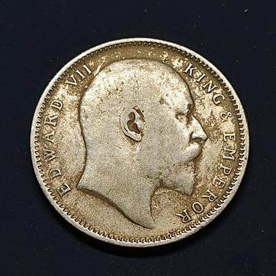 【全场包邮】纯粹捡漏拍517场 - 英属印度1907年爱德华七世1卢比银币【31毫米11.66克91.7%】