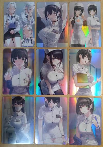 龙虎卡牌-八一场（满200元包邮，无佣金，每周六结拍，欢迎送拍） - 彩闪9张 疾风卡牌 护士小姐姐们的关爱