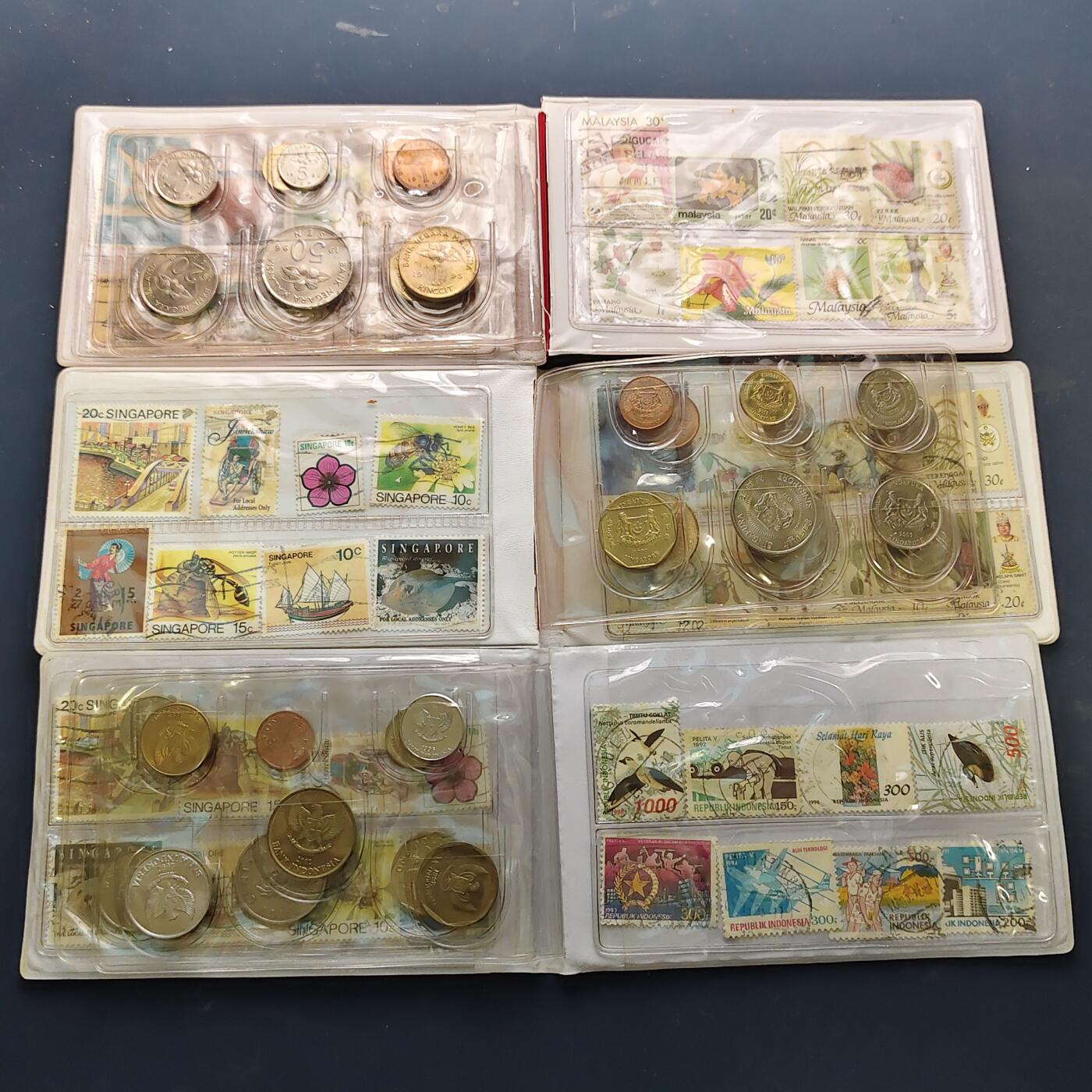 【全场包邮】纯粹捡漏拍517场 【批量】新加坡+马来西亚+印度尼西亚旅游套币6组3套
