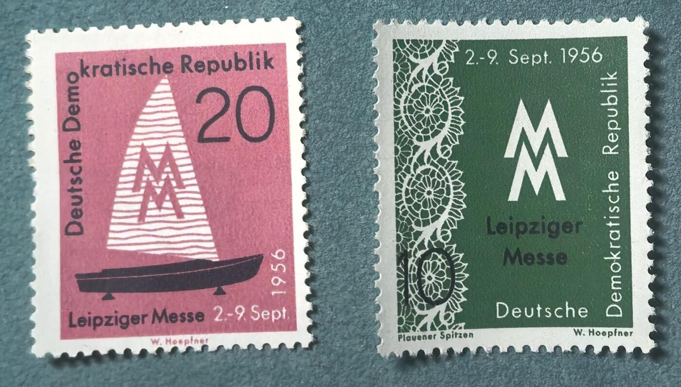 盛世勋华——号角文化勋章邮票专场拍卖第312期 东德邮政1956年发行 2全新票 莱比锡博览会