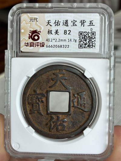 天佑通宝背五 - 天佑通宝背五