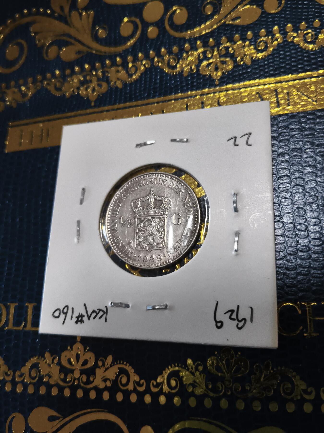 长老汇马年精选第十五场拍卖 1929荷兰威廉明娜1/2盾银币，5克720银