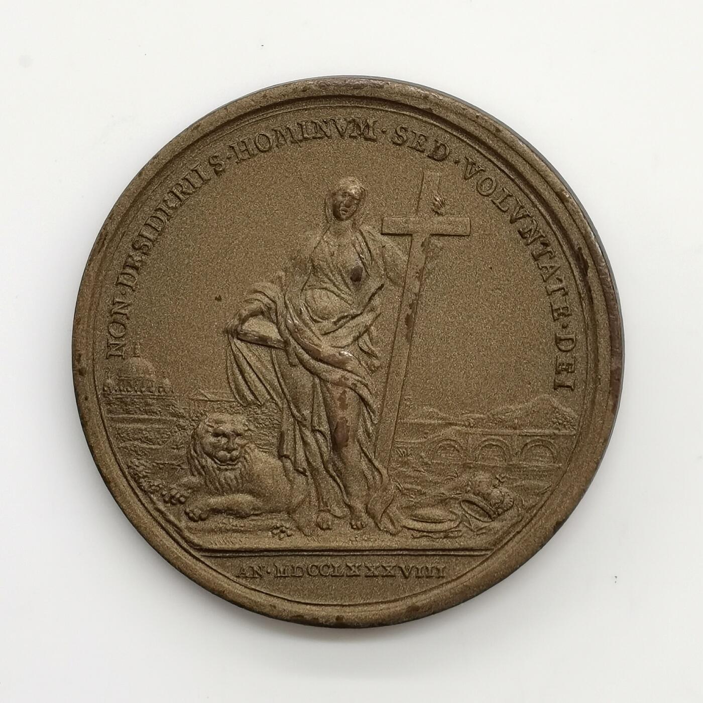 博洋堂世界钱币拍卖第167期（全场包邮） 英国1788年乔治三世逝世纪念大铜章，55mm，83.7g，属于支持支持斯图亚特王朝复辟的雅各布派纪念章