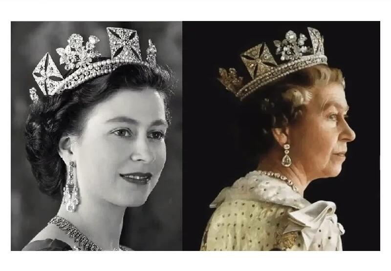 【旋风钱币】4月18日19:00准时开拍 精美欧洲币章、银币银章、第三帝国钱币等 全场包邮！ 2枚一起 纯手工 英国伊丽莎白二世中老年像 镀金高浮雕精制币章吊坠 20MM