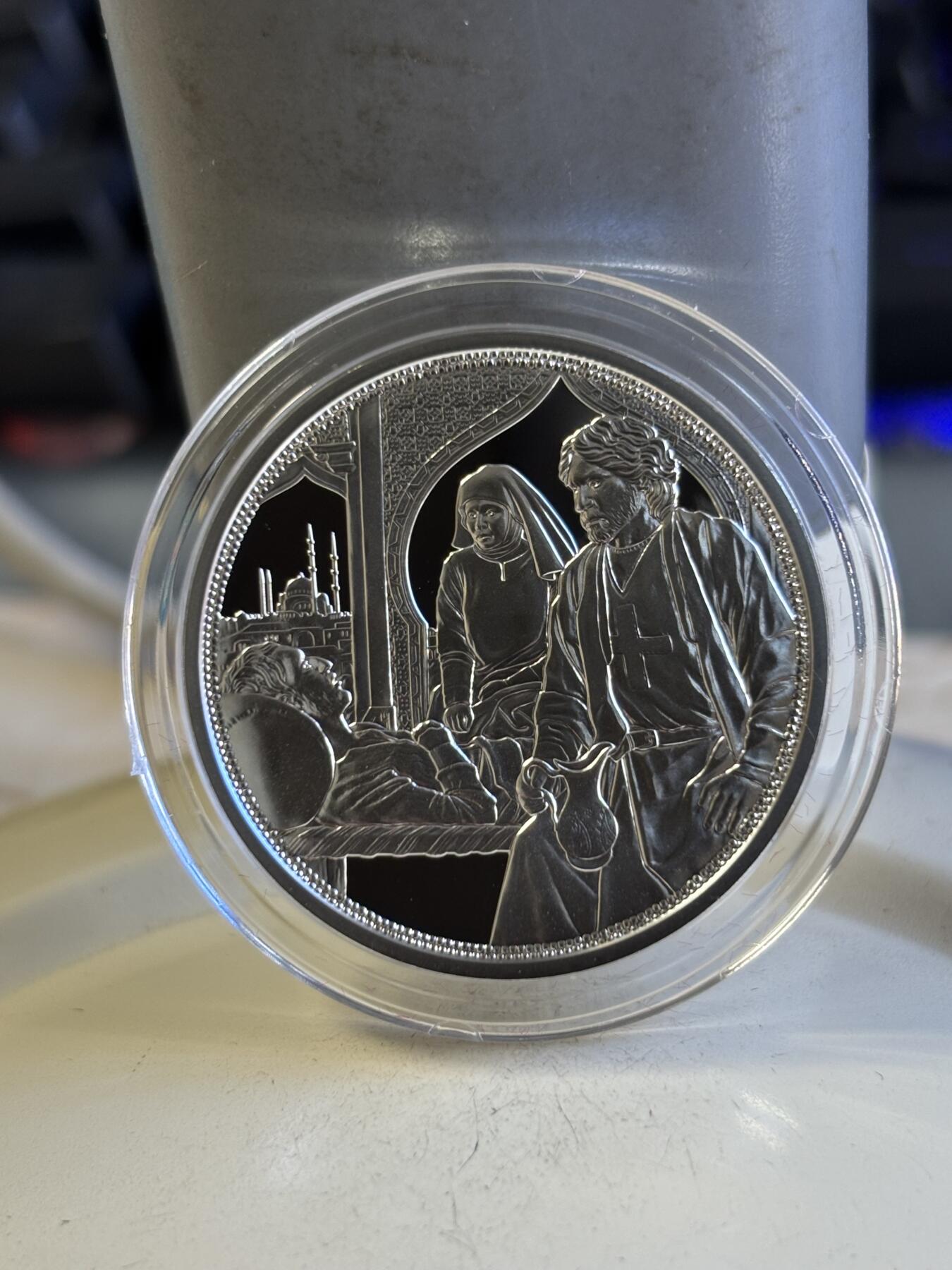 第196期拍卖 奥地利2021年骑士传说系列5兄弟友情精制纪念银币，925银，16.82克，发行30000枚