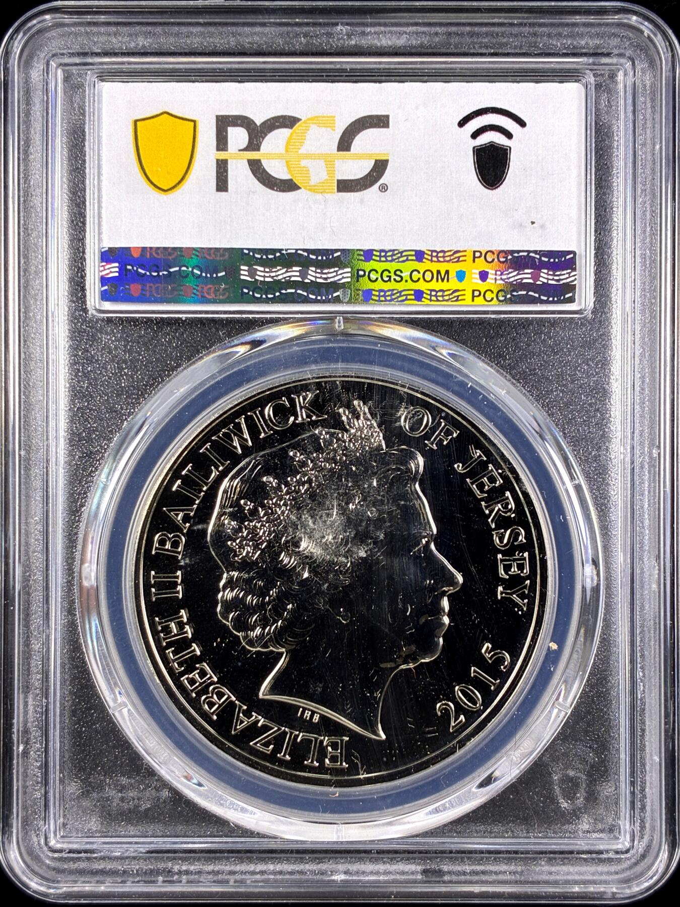 【雨安】【直播拍卖】【第0131期-评级币章】2026-04-04 周六 19:30 (金价1060, 银价18.08)  [评级现代] Jersey 泽西 5镑 2015年 丘吉尔  PCGS-MS67