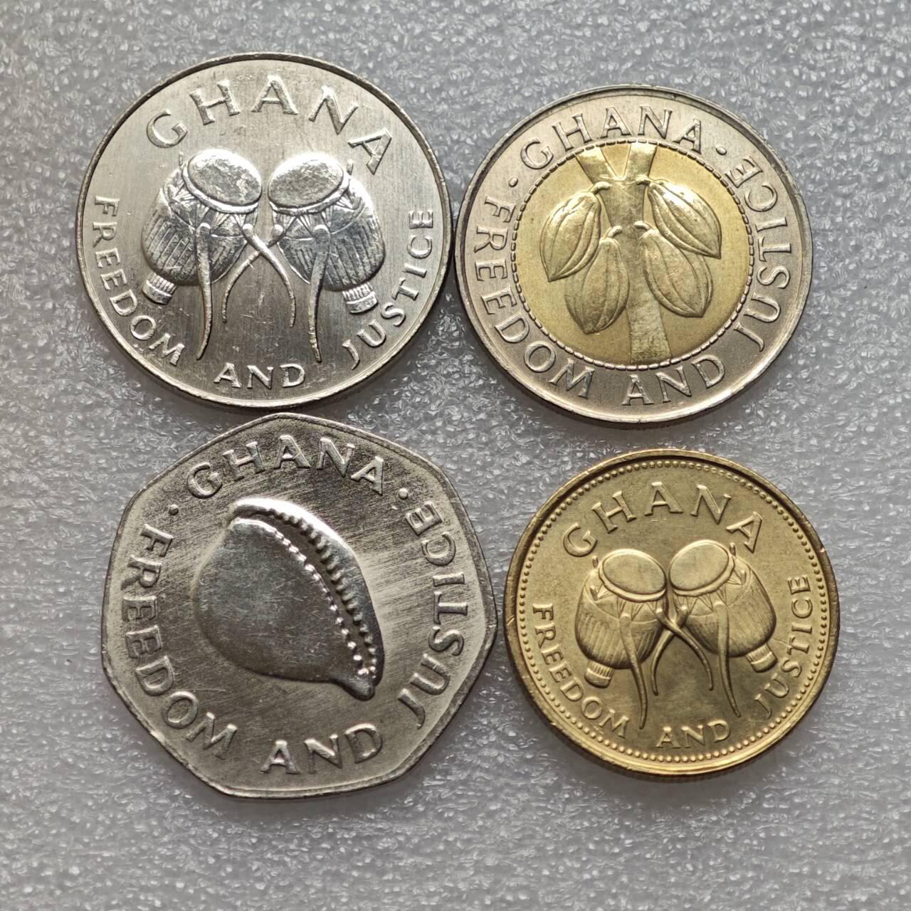  【淘币小摊】限时拍第八百九十二拍   教皇国塞舌尔加纳危地马拉场    每周一统一发货 加纳1996-1999年高面值4枚套