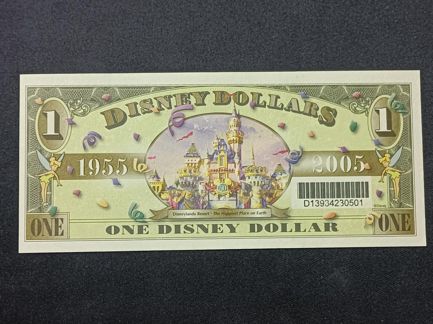 【游宝拍卖】丙午马年第19期 迪士尼-1美元【2005年 迪士尼乐园50周年 全新UNC】