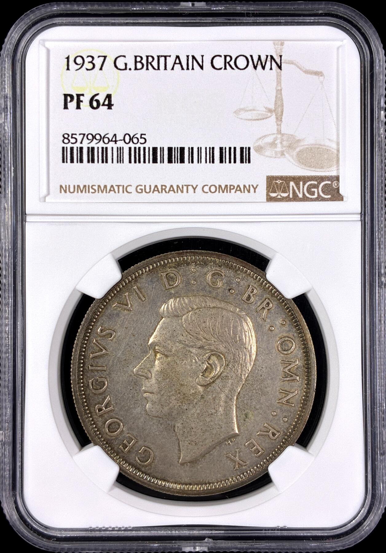 【雨安】【直播拍卖】【第0131期-评级币章】2026-04-04 周六 19:30 (金价1060, 银价18.08)  [评级欧洲] Great Britain 英国 1克朗 1937年 乔治六世 NGC-PF64 精制币