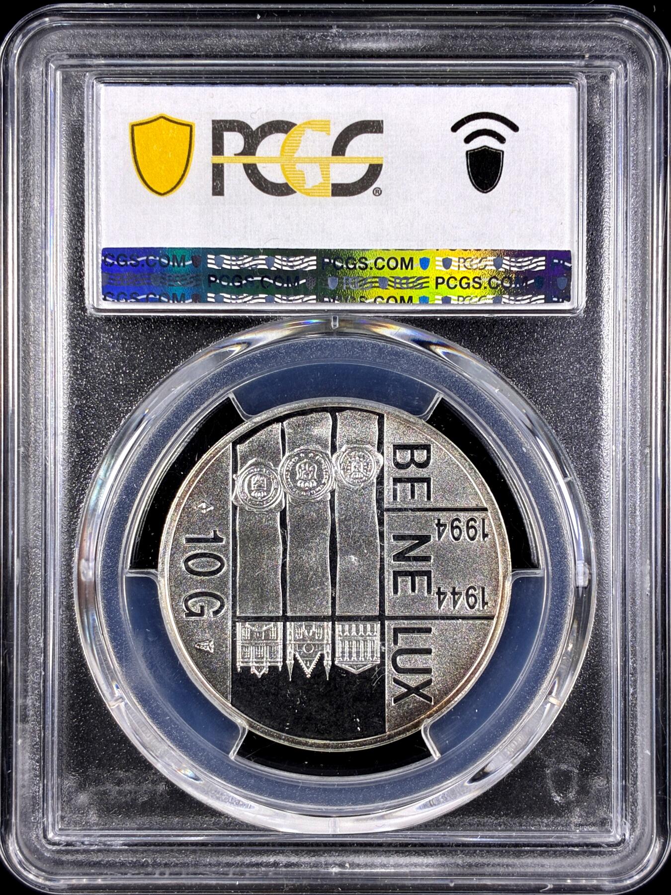 【雨安】【直播拍卖】【第0131期-评级币章】2026-04-04 周六 19:30 (金价1060, 银价18.08)  [评级现代] Netherlands 荷兰 10盾 1994年 荷比卢联盟 PCGS-PR67DCAM 精制币