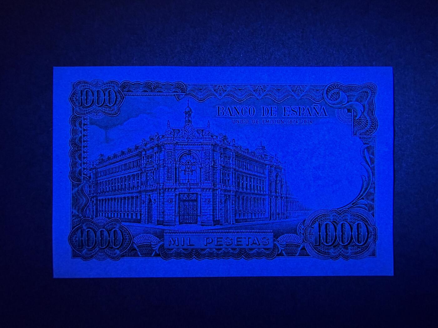 《愛美收藏》第239期-4.5周日外币黄金场  西班牙1000比塞塔 UNC 1971年 西班牙银行成为唯一发钞银行100周年纪念钞 无4