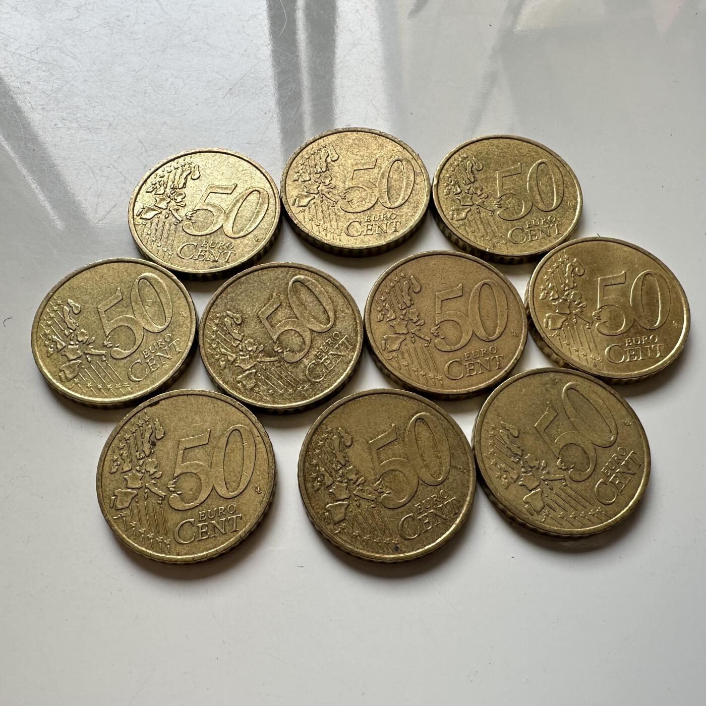 🌹外币初藏🌹🐯2026年第37场   每周二四六晚8️⃣点 接代拍 法国 50欧分 10枚组