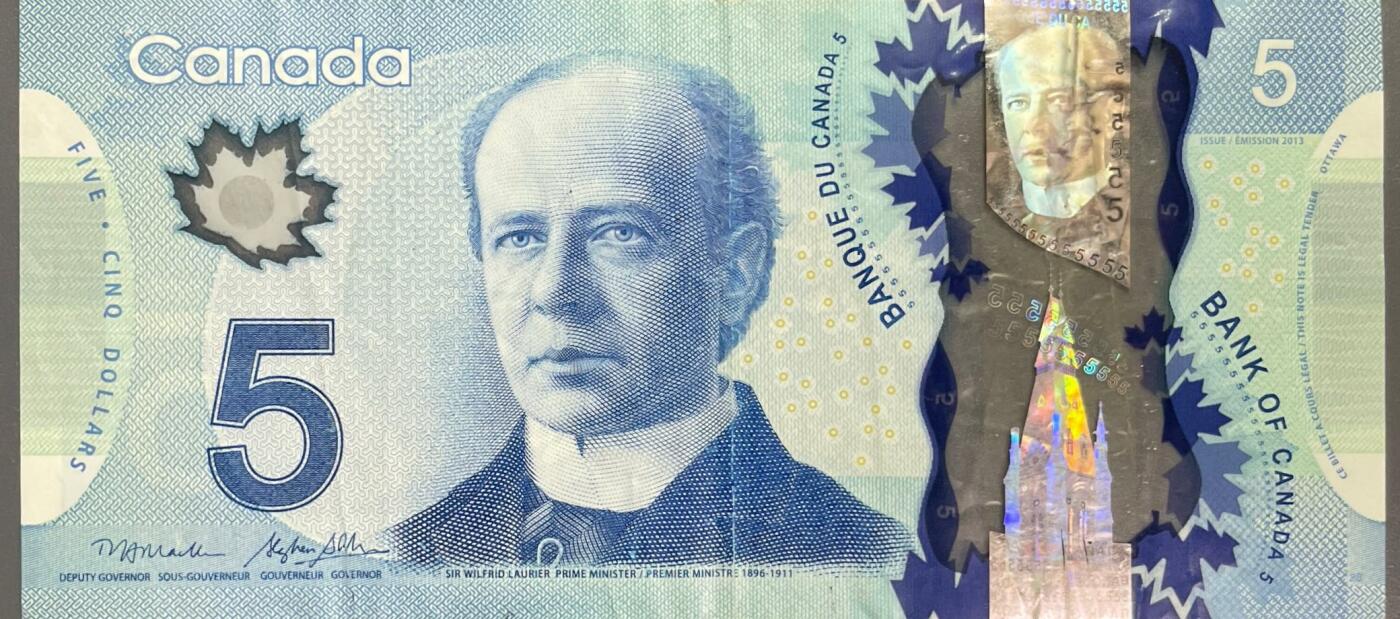 回流0406 加拿大2013年版5加元（¥27）塑料钞（旅行系列）