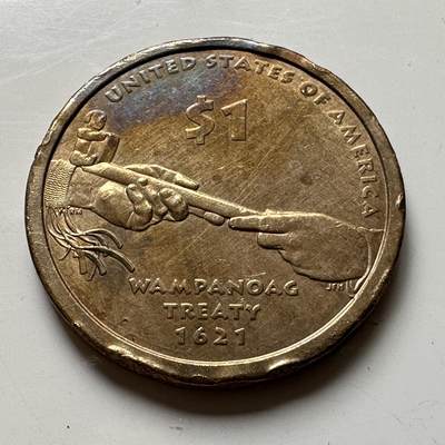 🌹外币初藏🌹🐯2026年第37场   每周二四六晚8️⃣点 接代拍 - 美国 2013年 萨卡加维亚 万帕诺亚格条约1621主题 1美元