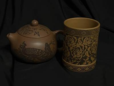 零元拍：原矿紫砂梨皮朱泥西施+主人杯（250CC左右） - 零元拍：原矿紫砂梨皮朱泥西施+主人杯（250CC左右）