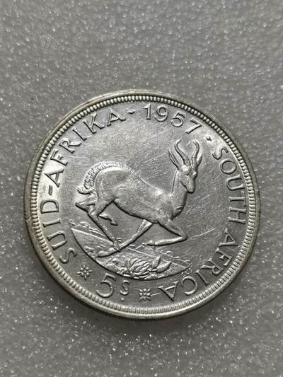 天下钱庄专场欢迎参拍 - 南非羚羊5先令银币