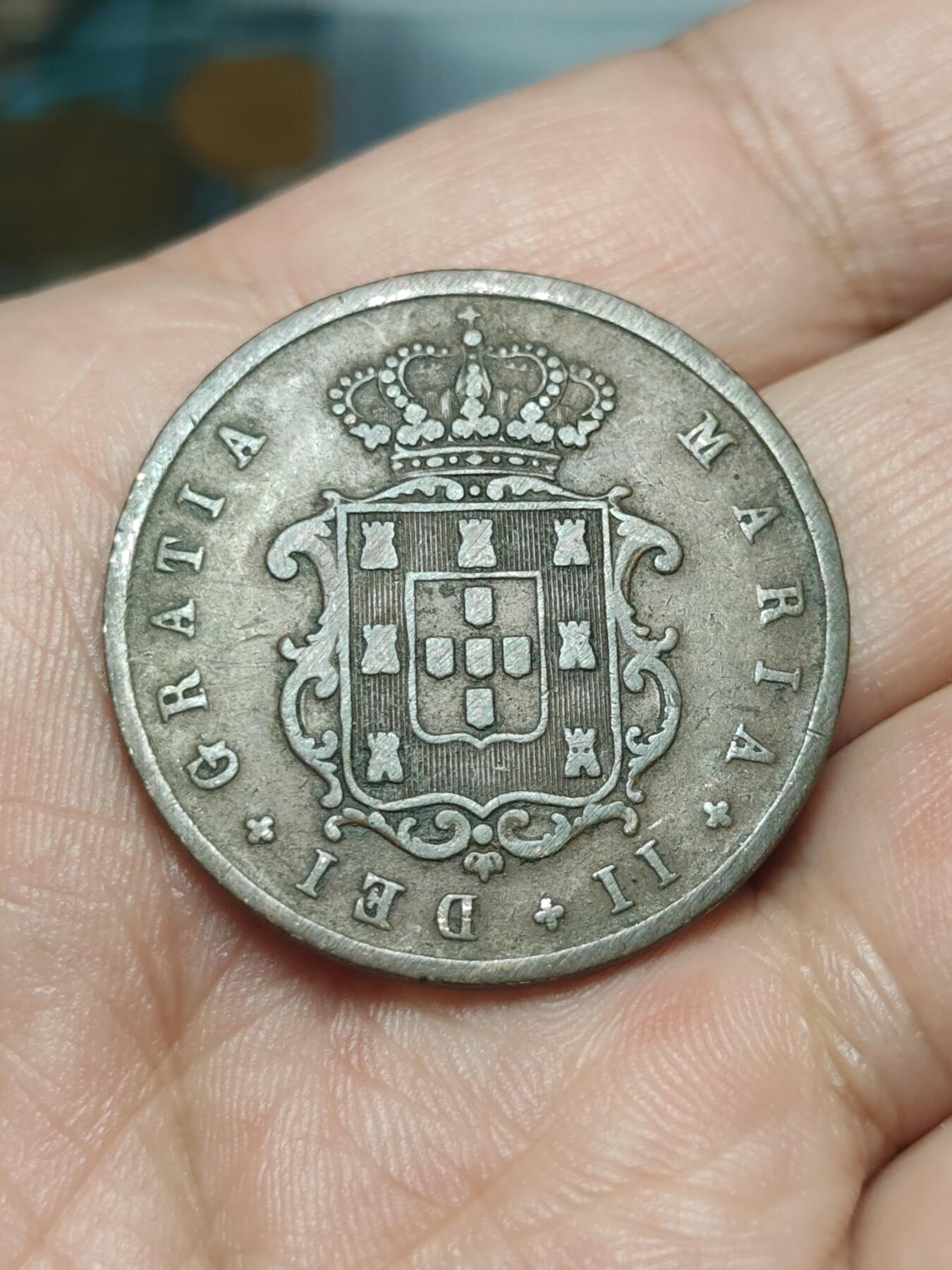 2026年第四十场(总第二百零九场）外国好品散币场(免佣金) 少见流通好品–葡萄牙王国1852年10瑞斯大铜币(玛利亚二世时期第二版)