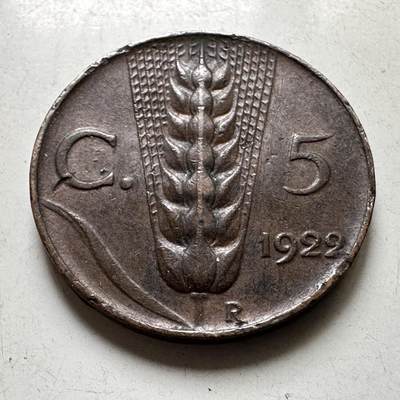 🌹外币初藏🌹🐯2026年第37场   每周二四六晚8️⃣点 接代拍 - 意大利1922年五分