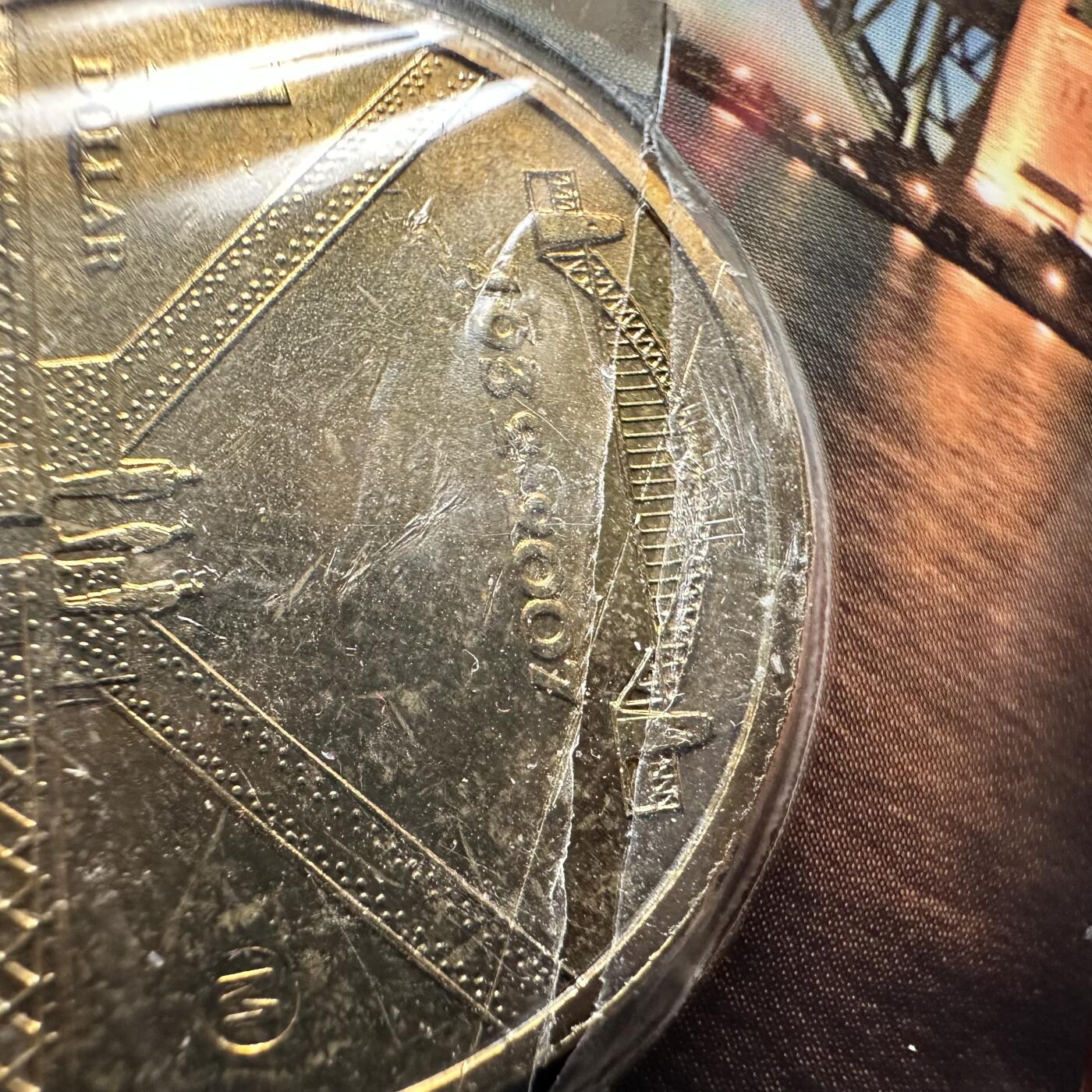 🌹外币初藏🌹🐯2026年第37场   每周二四六晚8️⃣点 接代拍 澳大利亚 2007年 悉尼海港大桥建成75周年 M厂版 1元纪念币 原装卡 墨尔本造币厂 币面有划伤