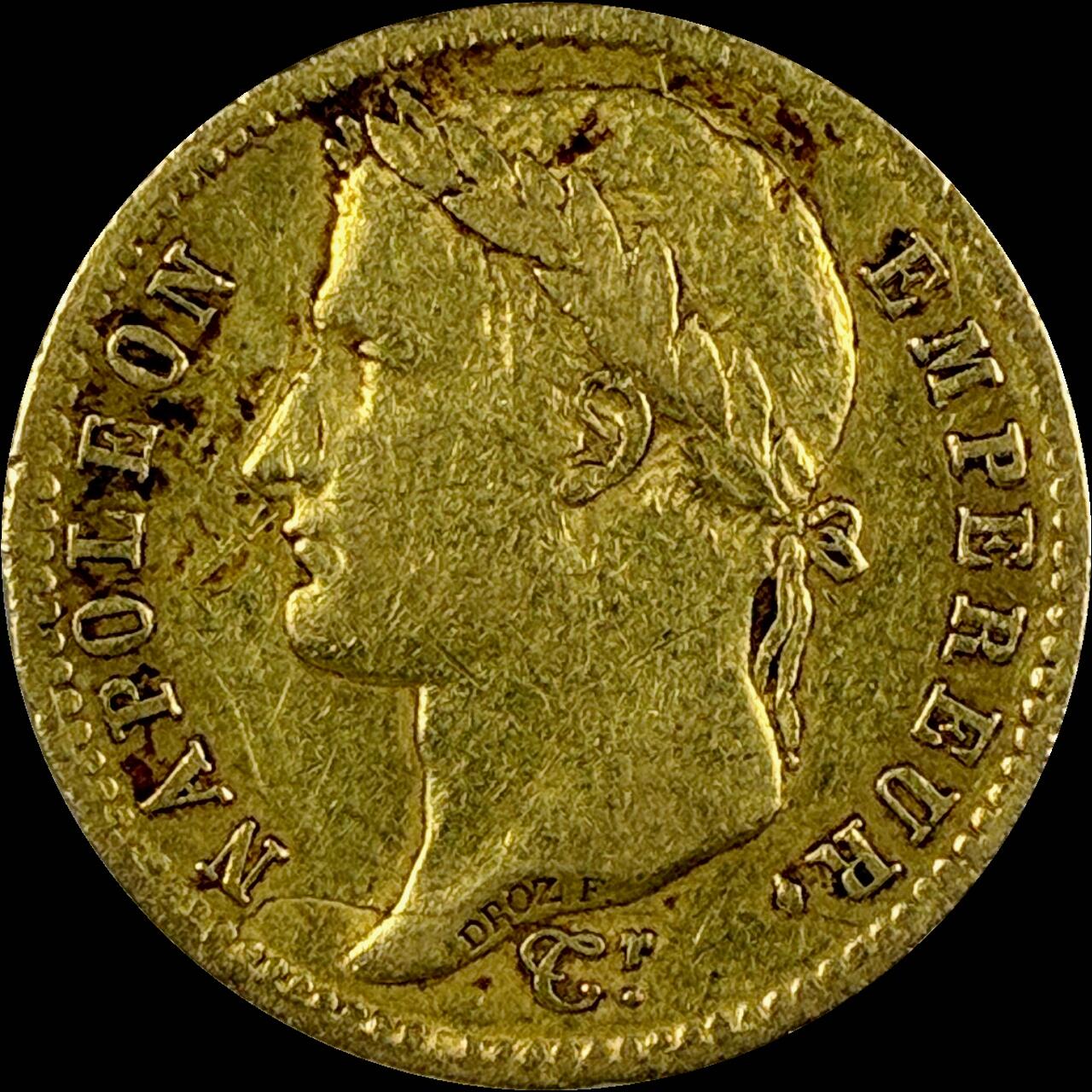 【雨安】【直播拍卖】【第0131期-评级币章】2026-04-04 周六 19:30 (金价1060, 银价18.08)  [裸币金币] [金币] 法国 20法郎 KM#0695 (1809-1814) 拿破仑一世 1811年