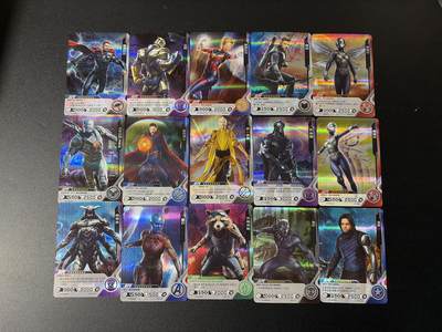 NO.29 好又多金牌大场，每周一站式配齐，方便凑单！（卖家送拍0抽成！周6晚9点截拍！） - 【套卡】美漫卡牌 复仇者联盟电影真人版15张 拉丝金属彩闪