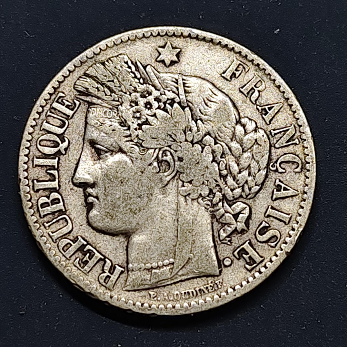 【全场包邮】纯粹捡漏拍518场 法国1894年花冠女神2法郎银币【27毫米10克83.5%】