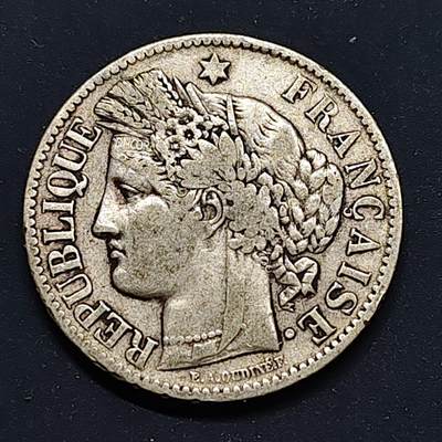 【全场包邮】纯粹捡漏拍518场 - 法国1894年花冠女神2法郎银币【27毫米10克83.5%】