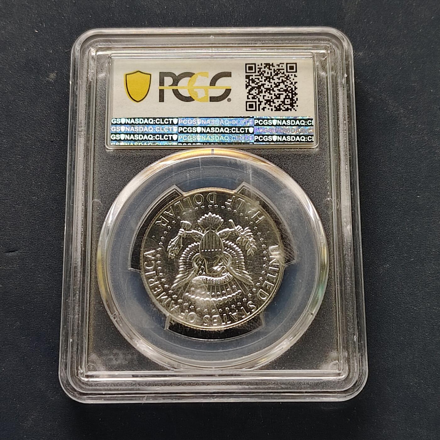 【全场包邮】纯粹捡漏拍519场 【收藏级·冠军分】美国1970年肯尼迪S厂半元精制银币【30.6毫米11.5克40%】-NGC PR69