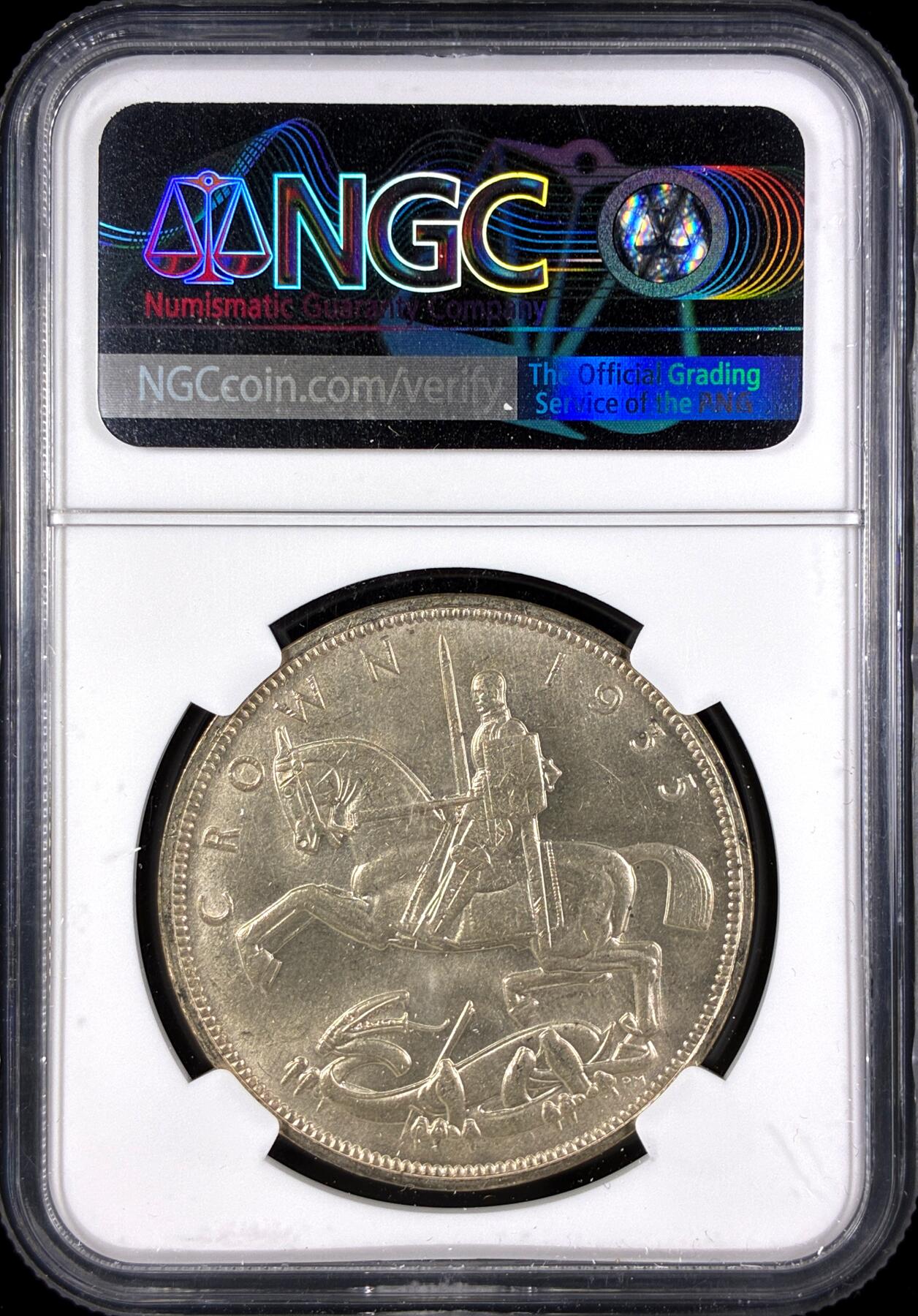 【雨安】【直播拍卖】【第0131期-评级币章】2026-04-04 周六 19:30 (金价1060, 银价18.08)  [评级欧洲] Great Britain 英国 1克朗 1935年 乔治五世  NGC-MS64