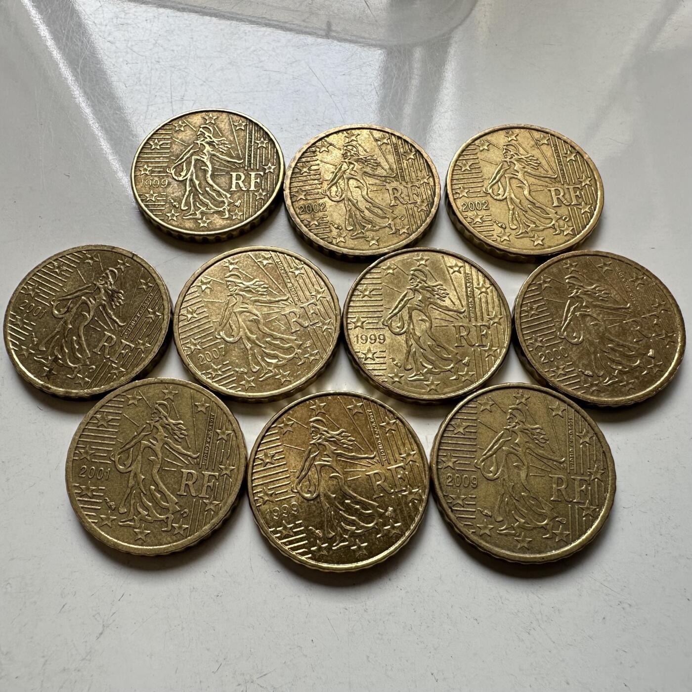 🌹外币初藏🌹🐯2026年第37场   每周二四六晚8️⃣点 接代拍 法国 10欧分 10枚组