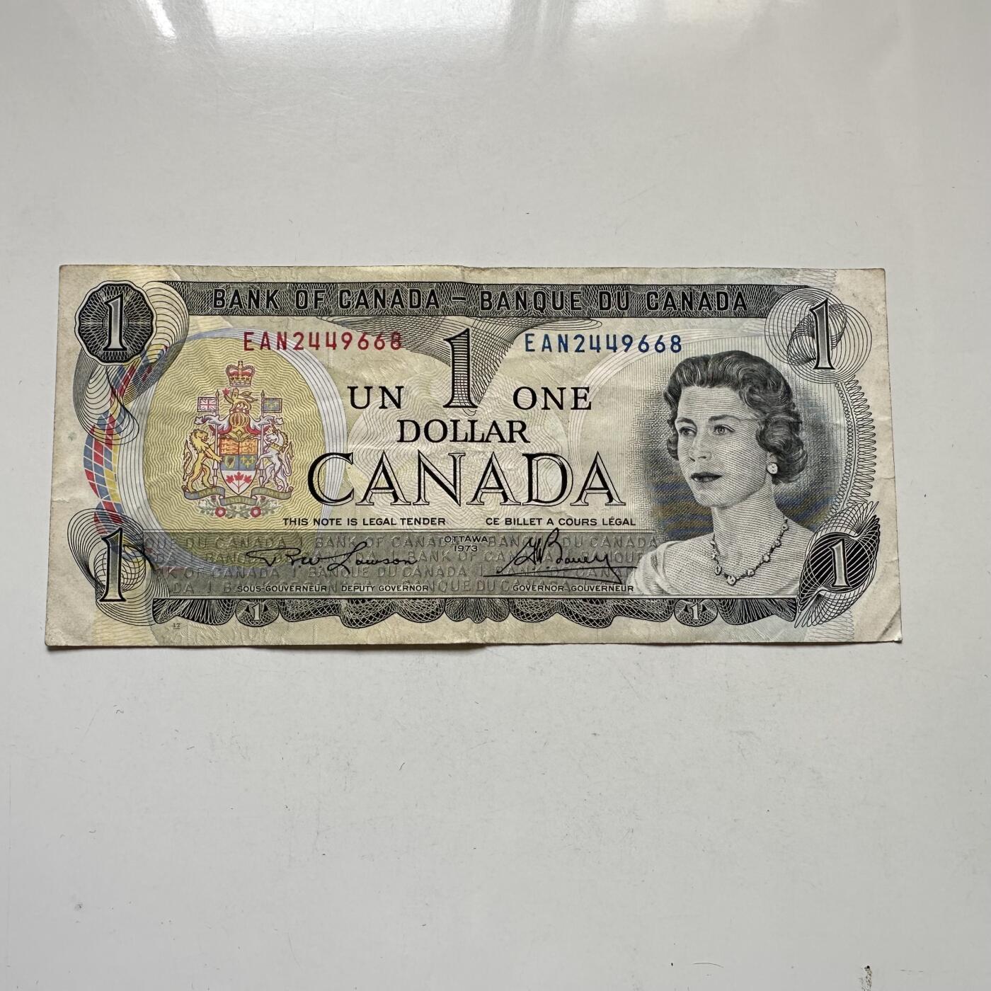 🌹外币初藏🌹🐯2026年第37场   每周二四六晚8️⃣点 接代拍 加拿大 1973年 1加元 