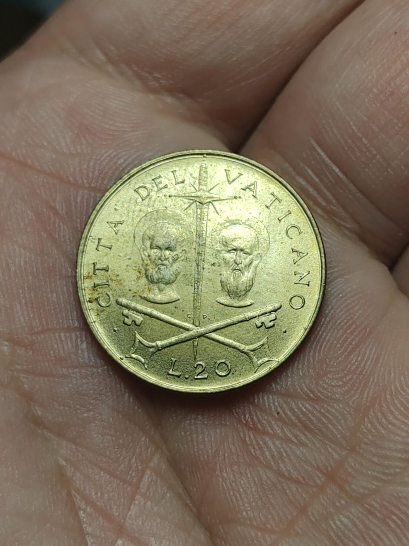 2026年第四十场(总第二百零九场）外国好品散币场(免佣金) 梵蒂冈🇻🇦1967单年份20里拉(保罗六世时期第四版)