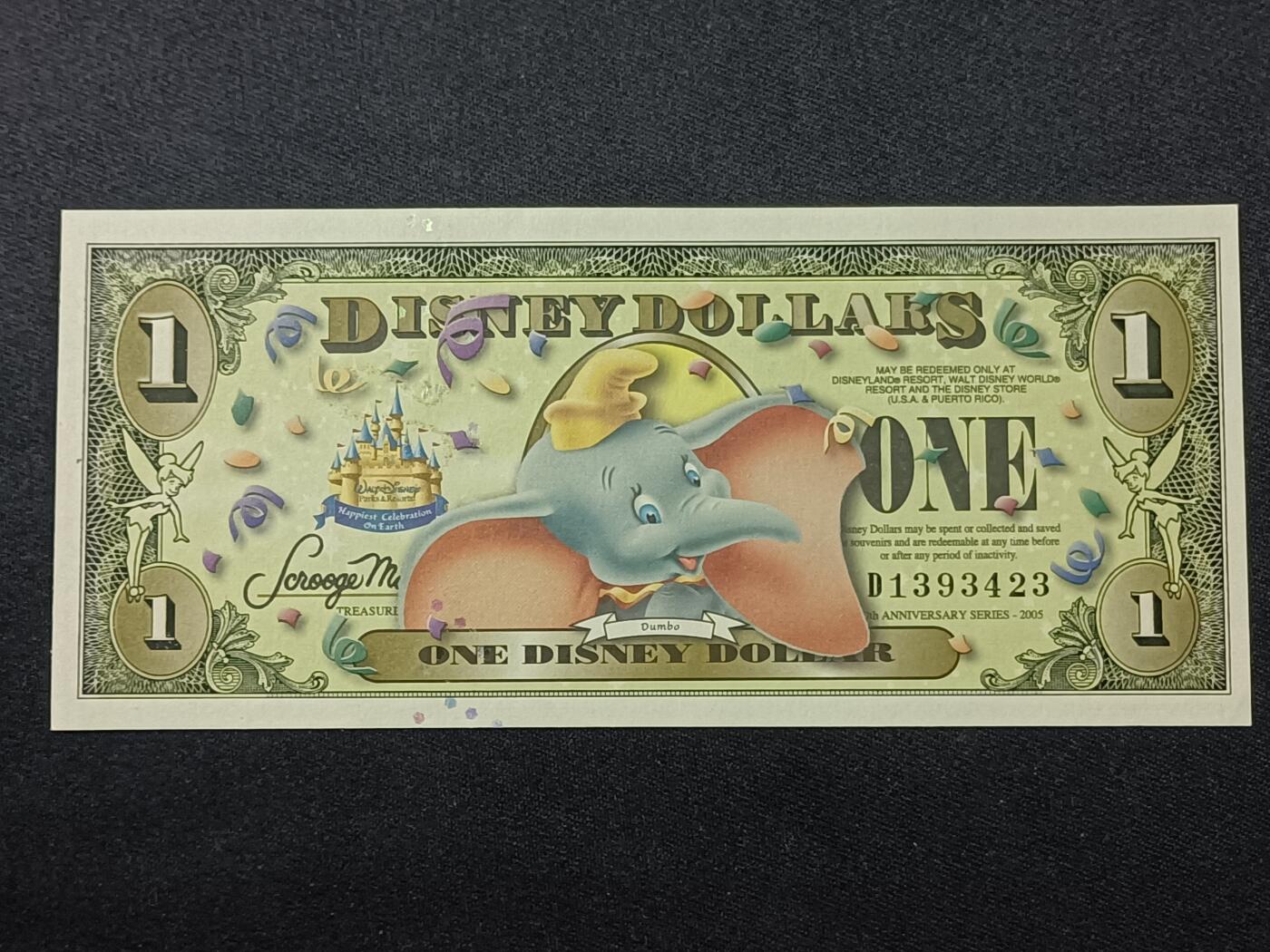 【游宝拍卖】丙午马年第19期 迪士尼-1美元【2005年 迪士尼乐园50周年 全新UNC】