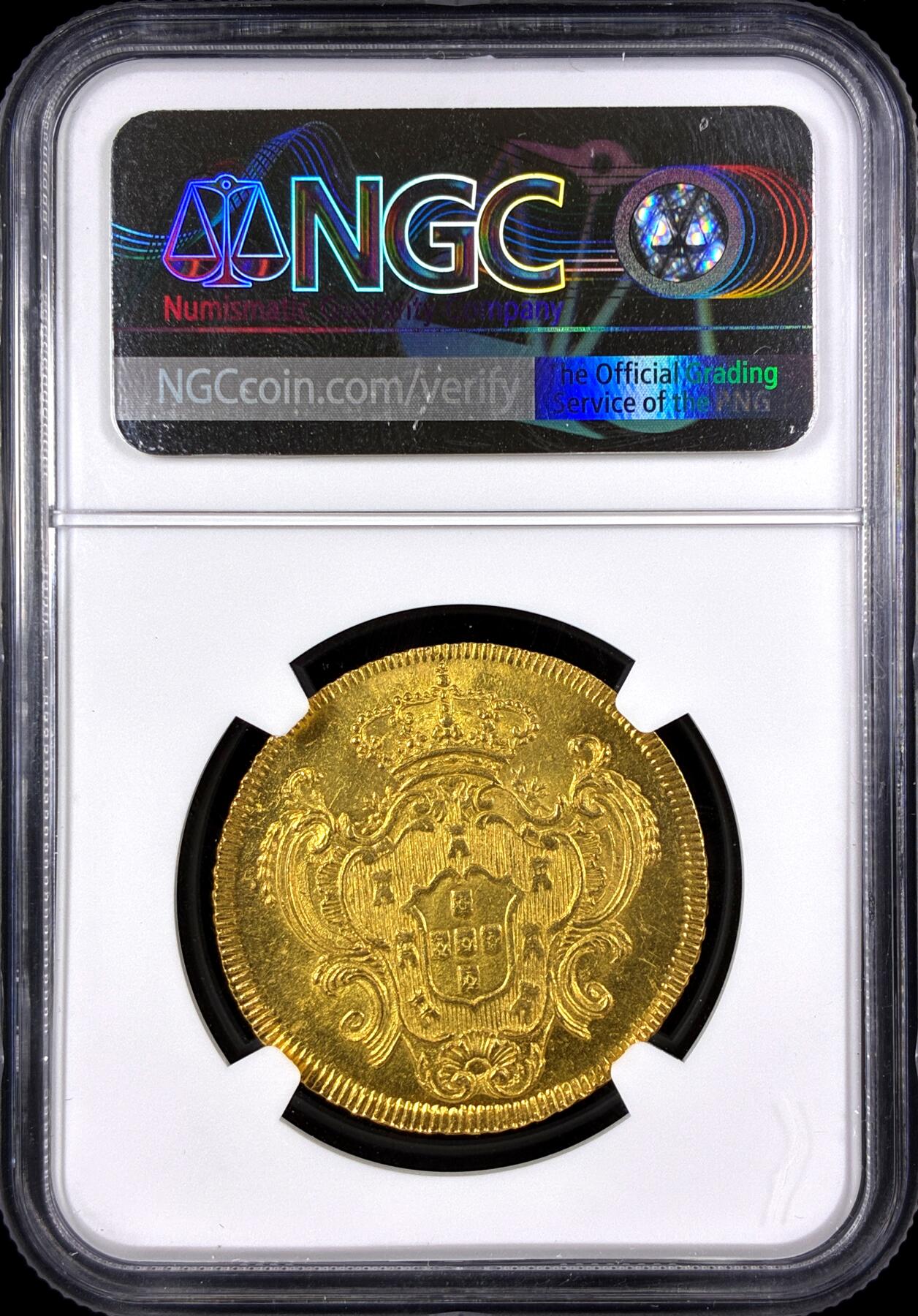 【雨安】【直播拍卖】【第0131期-评级币章】2026-04-04 周六 19:30 (金价1060, 银价18.08)  [评级金铂] Brazil [金币] 巴西 6400瑞斯 (1789-1806) 玛丽亚一世 [14.34克, 0.917金] 1794年  NGC-MS63 底板一流, 金光闪闪