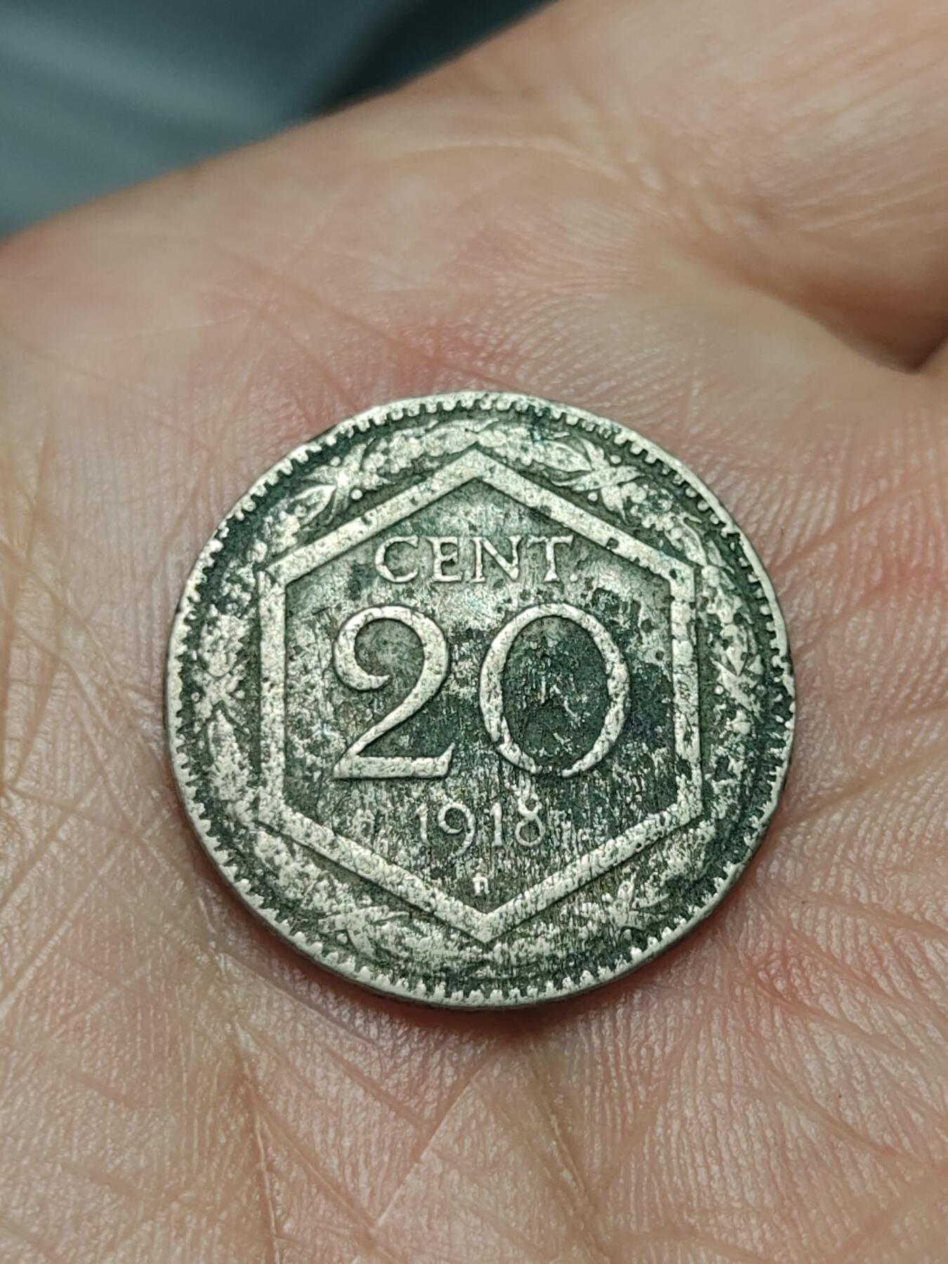 2026年第四十场(总第二百零九场）外国好品散币场(免佣金) 意大利王国1918年20分(维托里奥·埃马努埃莱三世第三版，R标罗马造，首发年仅发行3年)