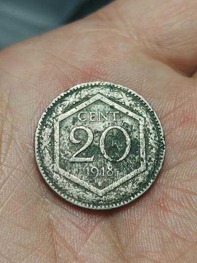 2026年第四十场(总第二百零九场）外国好品散币场(免佣金) - 意大利王国1918年20分(维托里奥·埃马努埃莱三世第三版，R标罗马造，首发年仅发行3年)